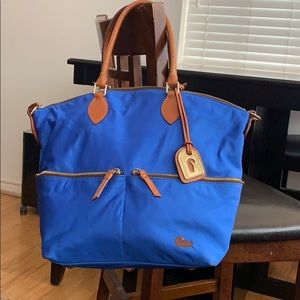 Dooney & Bourke French Blue Nylon Pocket Satchel